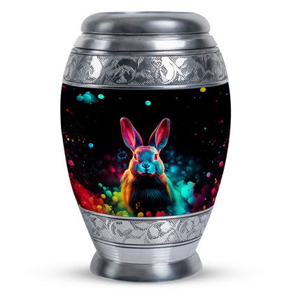 Colorful Personalized Rabbit Cremation Urn for Pet Ashes - 10-inch, 200 cu in - Yatskia