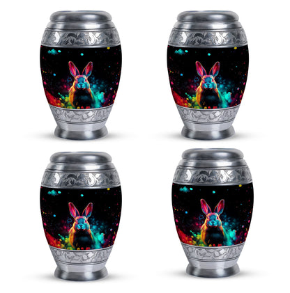 Colorful Personalized Rabbit Cremation Urn for Pet Ashes - 10-inch, 200 cu in - Yatskia