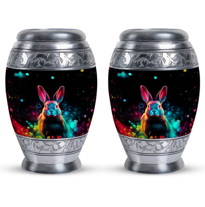 Colorful Personalized Rabbit Cremation Urn for Pet Ashes - 10-inch, 200 cu in - Yatskia