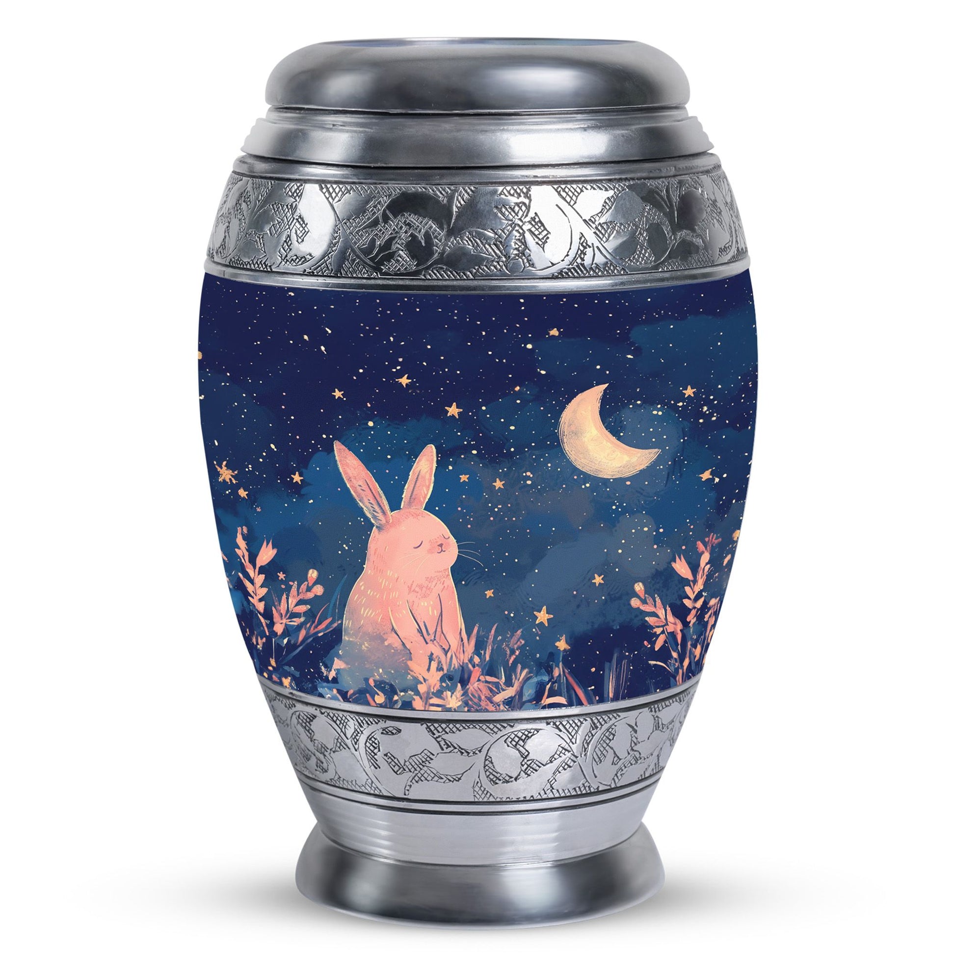 Starry Night Rabbit Cremation Urns For Human Ashes - Urns For Burial