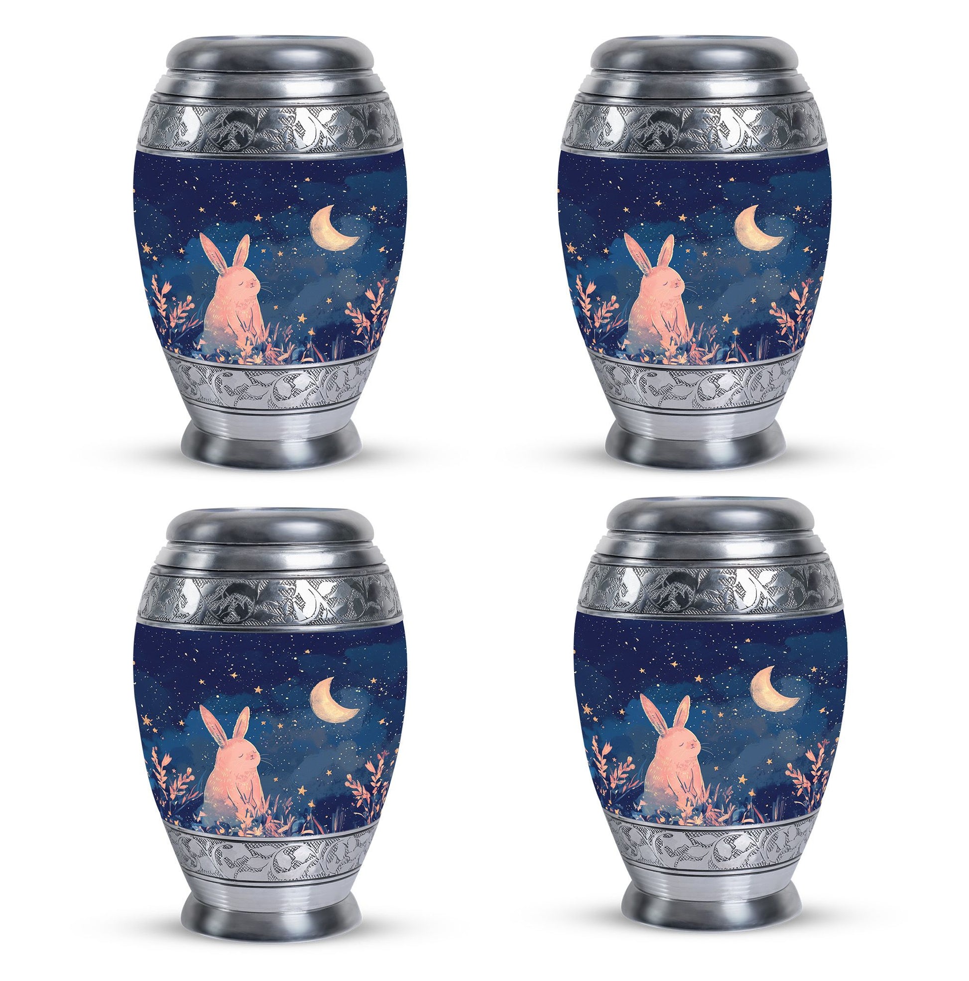 Starry Night Rabbit Cremation Urns For Human Ashes - Urns For Burial