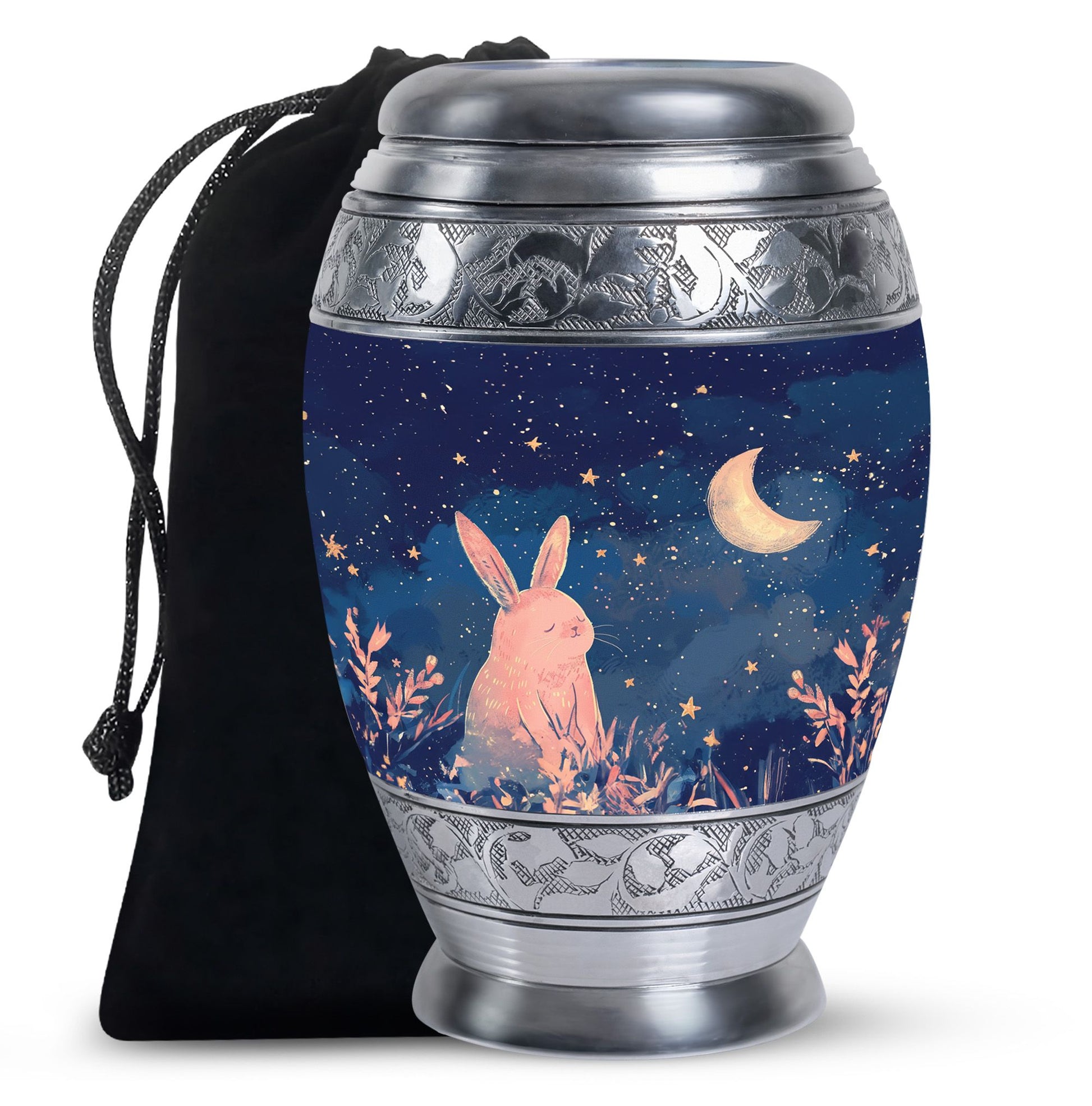 Starry Night Rabbit Cremation Urns For Human Ashes - Urns For Burial