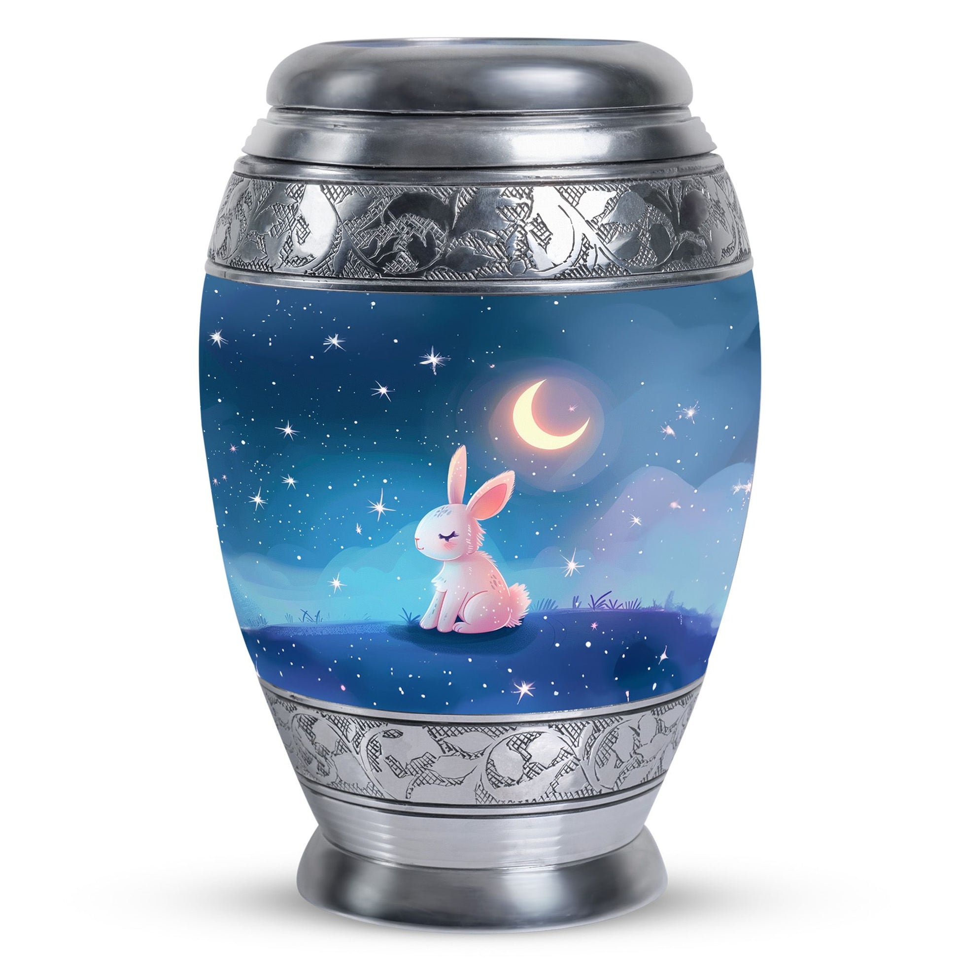 Moonlit Bunny Cremation Urns For Human Ashes - Rabbit Urn for Mom & Dad