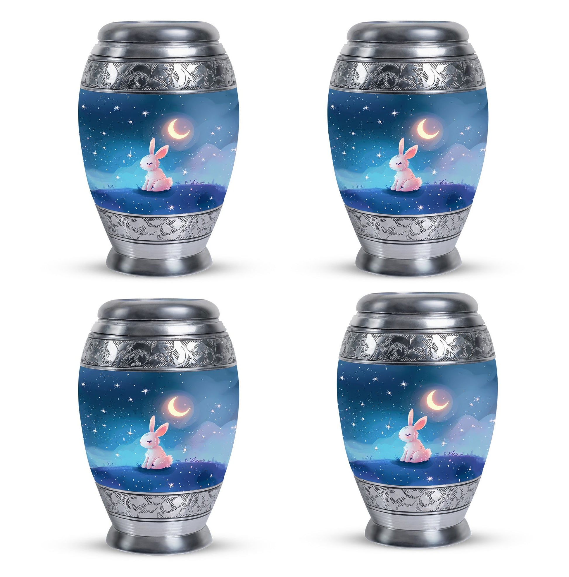 Moonlit Bunny Cremation Urns For Human Ashes - Rabbit Urn for Mom & Dad