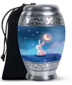 Moonlit Bunny Cremation Urns For Human Ashes - Rabbit Urn for Mom & Dad