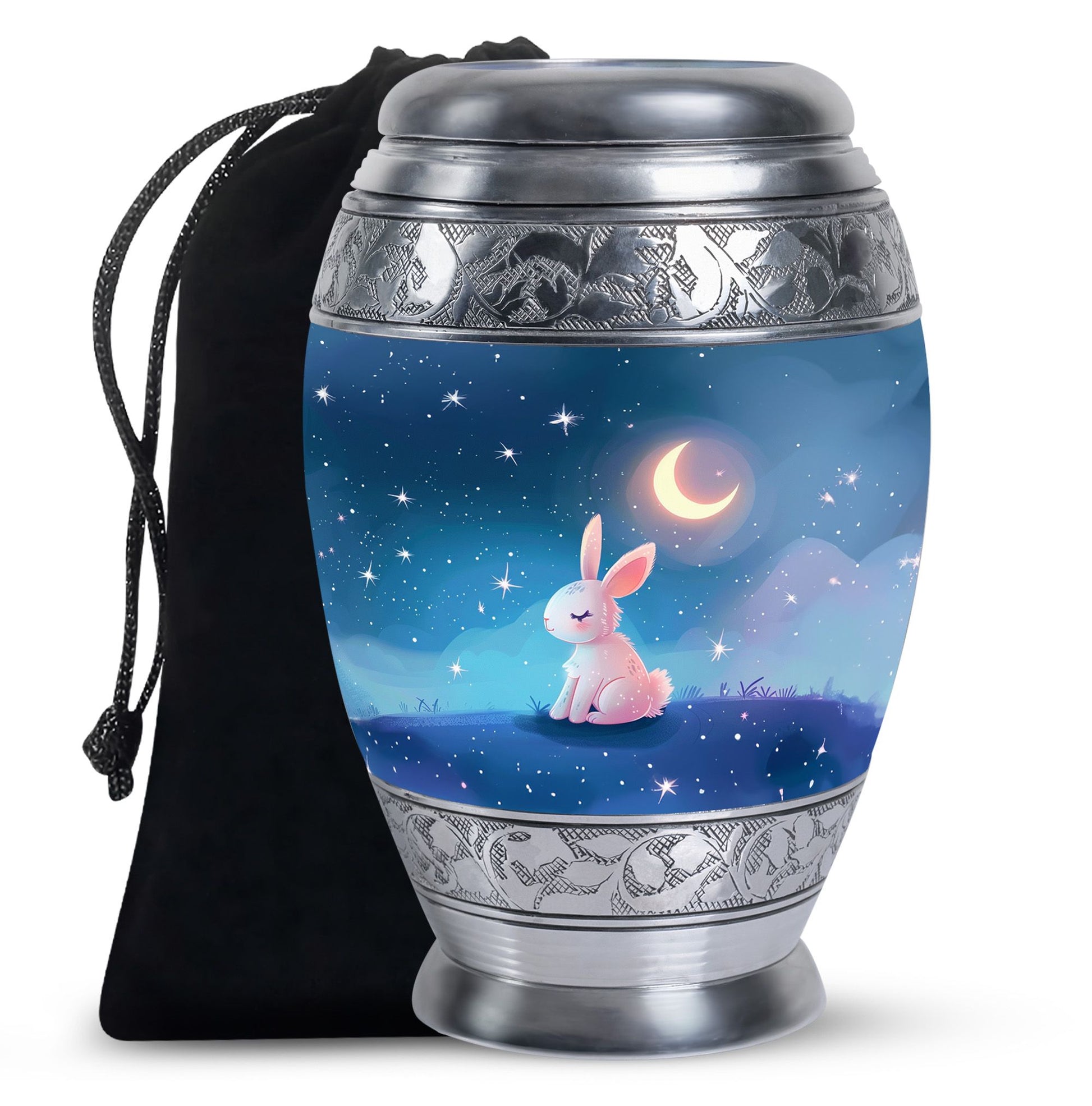 Moonlit Bunny Cremation Urns For Human Ashes - Rabbit Urn for Mom & Dad