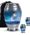 Moonlit Bunny Cremation Urns For Human Ashes - Rabbit Urn for Mom & Dad