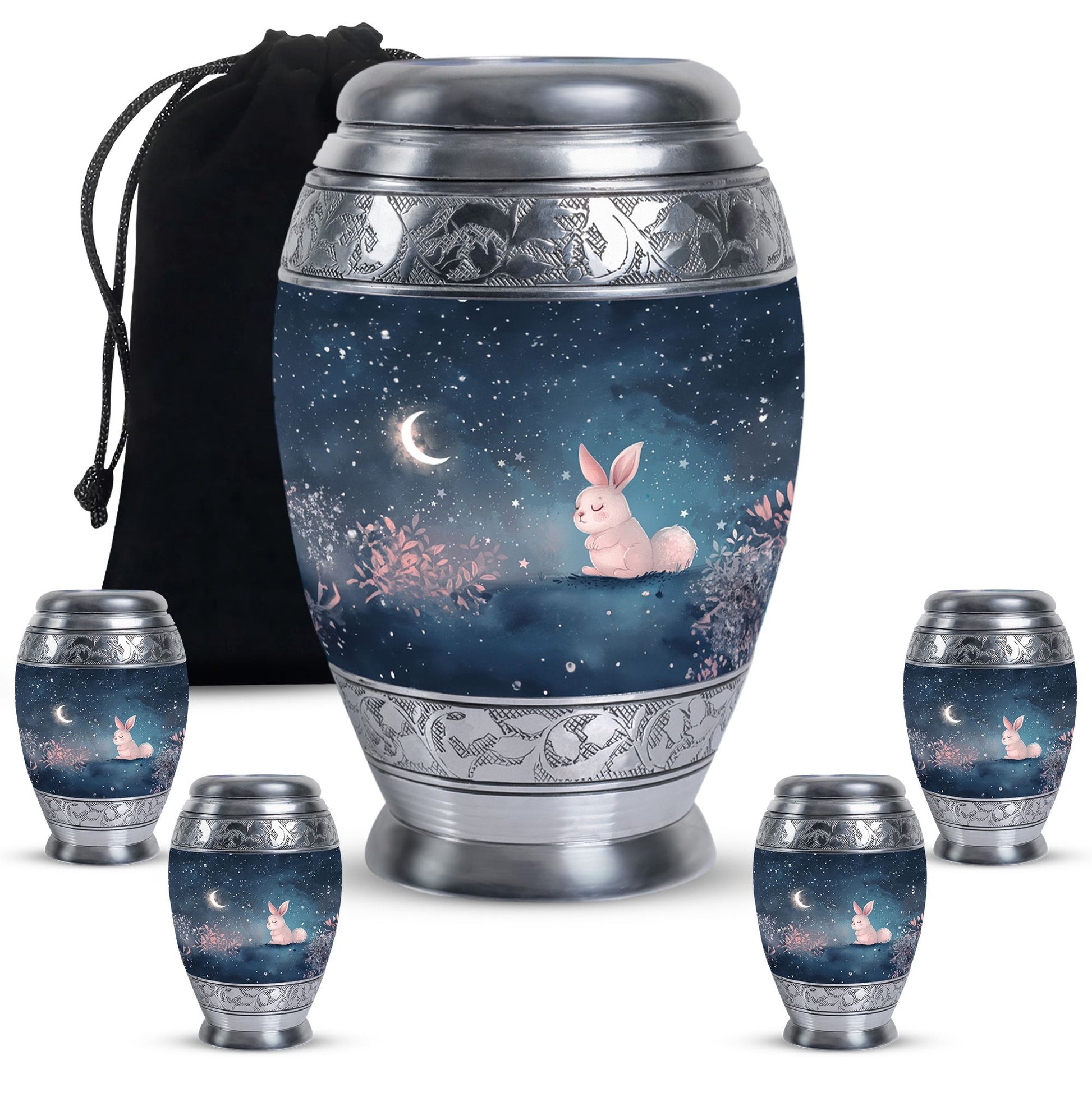 Night Bunny & Stars Urn - Urns For Human Ashes Women