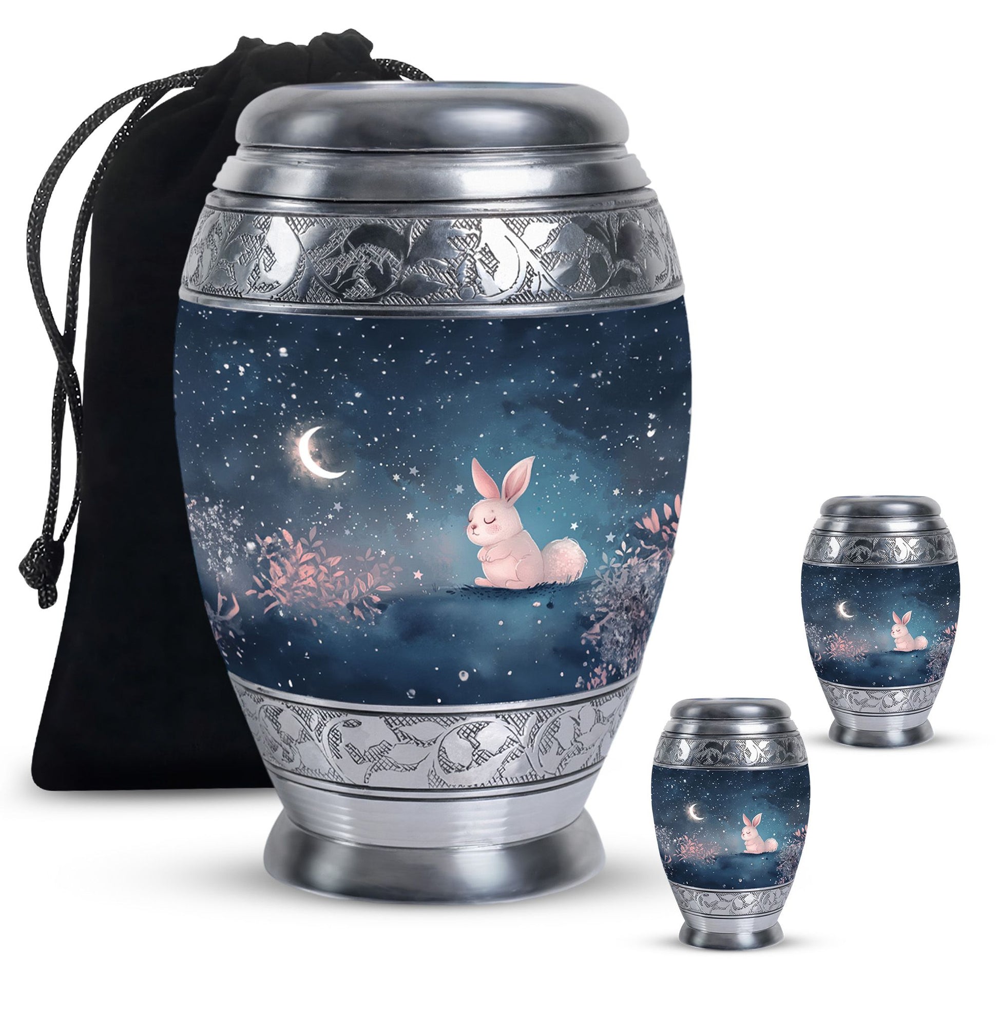 Night Bunny & Stars Urn - Urns For Human Ashes Women