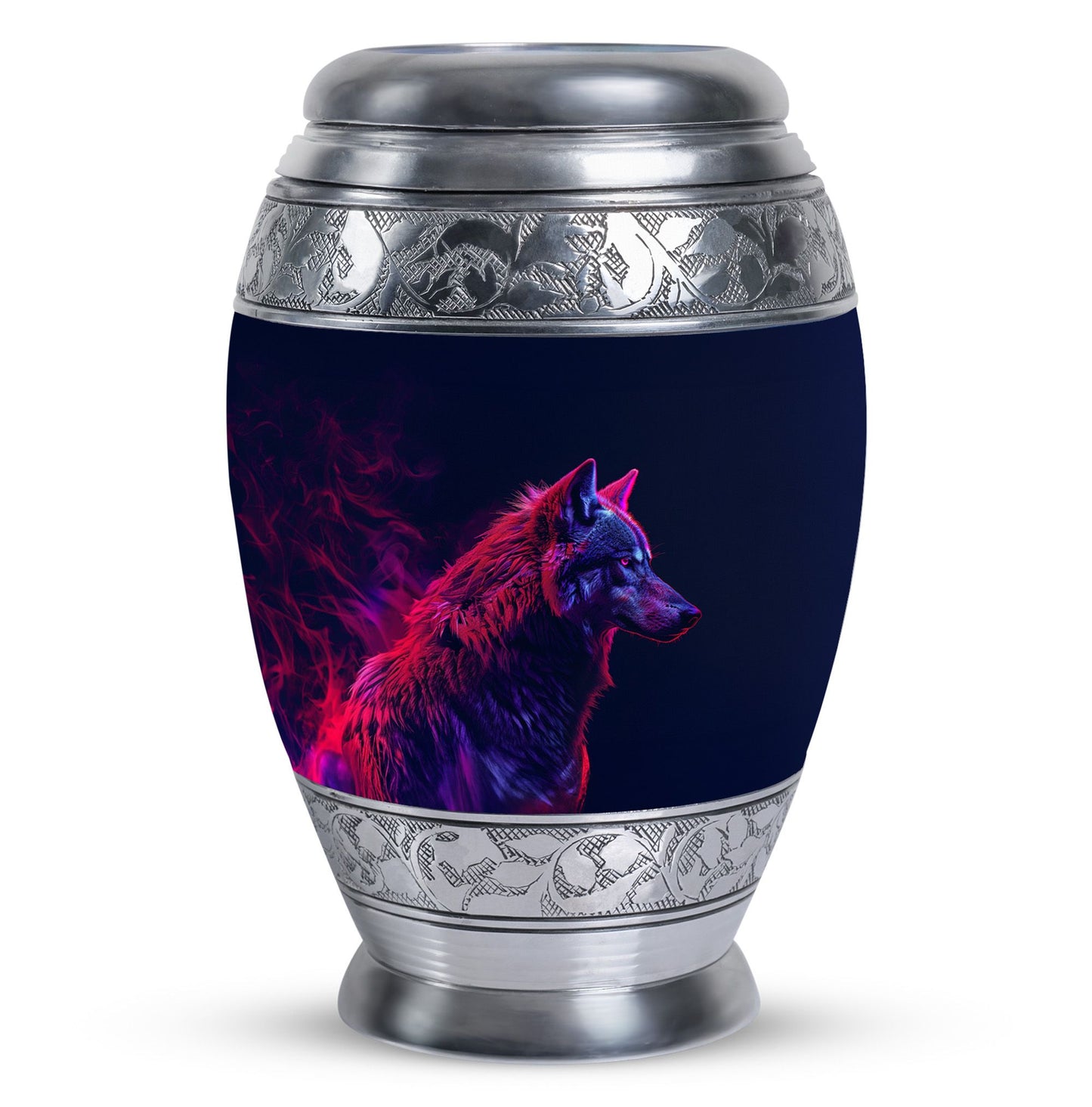 Personalized Wolf Cremation Urn for Human Ashes - 10-inch, 200 cu in - Yatskia