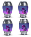 Wolf Cremation Urn for Ashes - Purple Wolf Design Memorial Urn