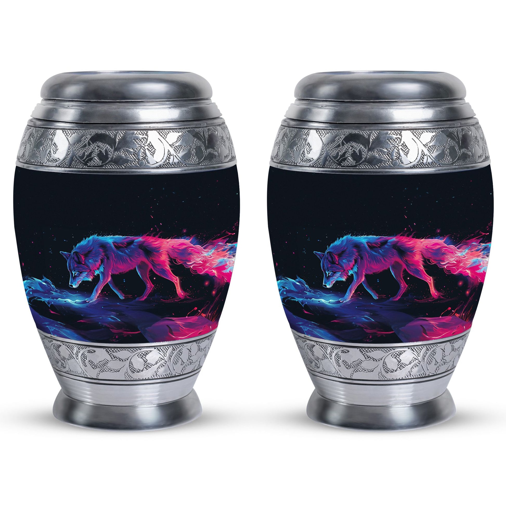 Wolf Cremation Urns For Human Ashes - Memorial Urn for Adults