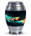 Colorful Wolf Cremation Urn for Human Ashes - Urn for Mom and Dad