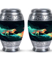 Colorful Wolf Cremation Urn for Human Ashes - Urn for Mom and Dad