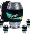 Colorful Wolf Cremation Urn for Human Ashes - Urn for Mom and Dad