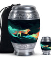 Colorful Wolf Cremation Urn for Human Ashes - Urn for Mom and Dad