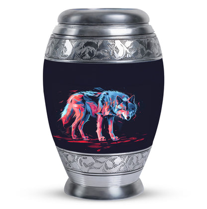 Personalized Wolf Cremation Urn for Mom - 10-inch, 200 cu in - Yatskia