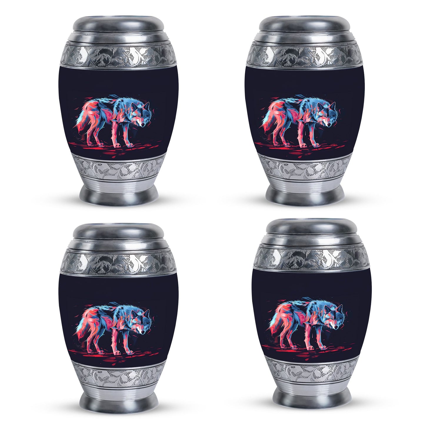 Personalized Wolf Cremation Urn for Mom - 10-inch, 200 cu in - Yatskia