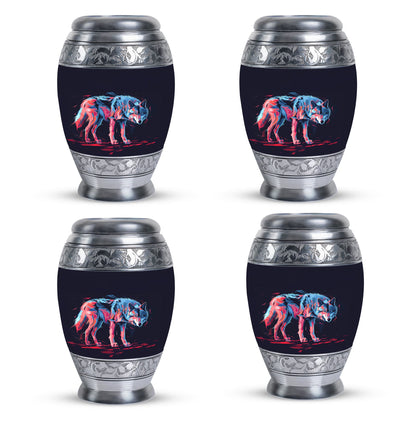Personalized Wolf Cremation Urn for Mom - 10-inch, 200 cu in - Yatskia