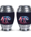 Neon Wolf Cremation Urns For Human Ashes - Memorial Urn for Mom & Dad