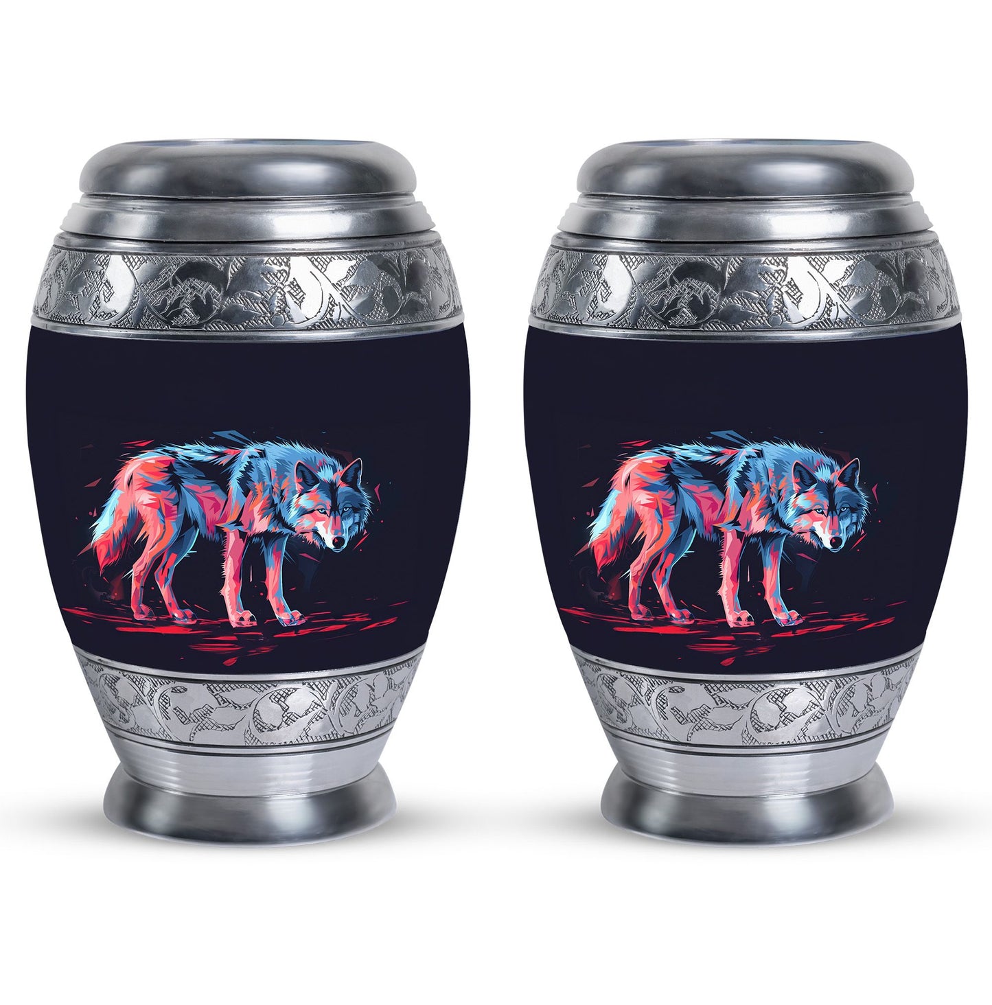 Personalized Wolf Cremation Urn for Mom - 10-inch, 200 cu in - Yatskia