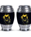 Black and Gold Wolf Urn for Human Ashes - Large For Urn Mom