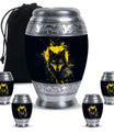 Black and Gold Wolf Urn for Human Ashes - Large For Urn Mom
