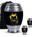 Black and Gold Wolf Urn for Human Ashes - Large For Urn Mom