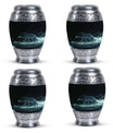 Blue Wolf Cremation Urn for Human Ashes - Memorial Urn for Adults
