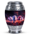 Galloping Horses Cremation Urn for Human Ashes - Urn Keepsake Set