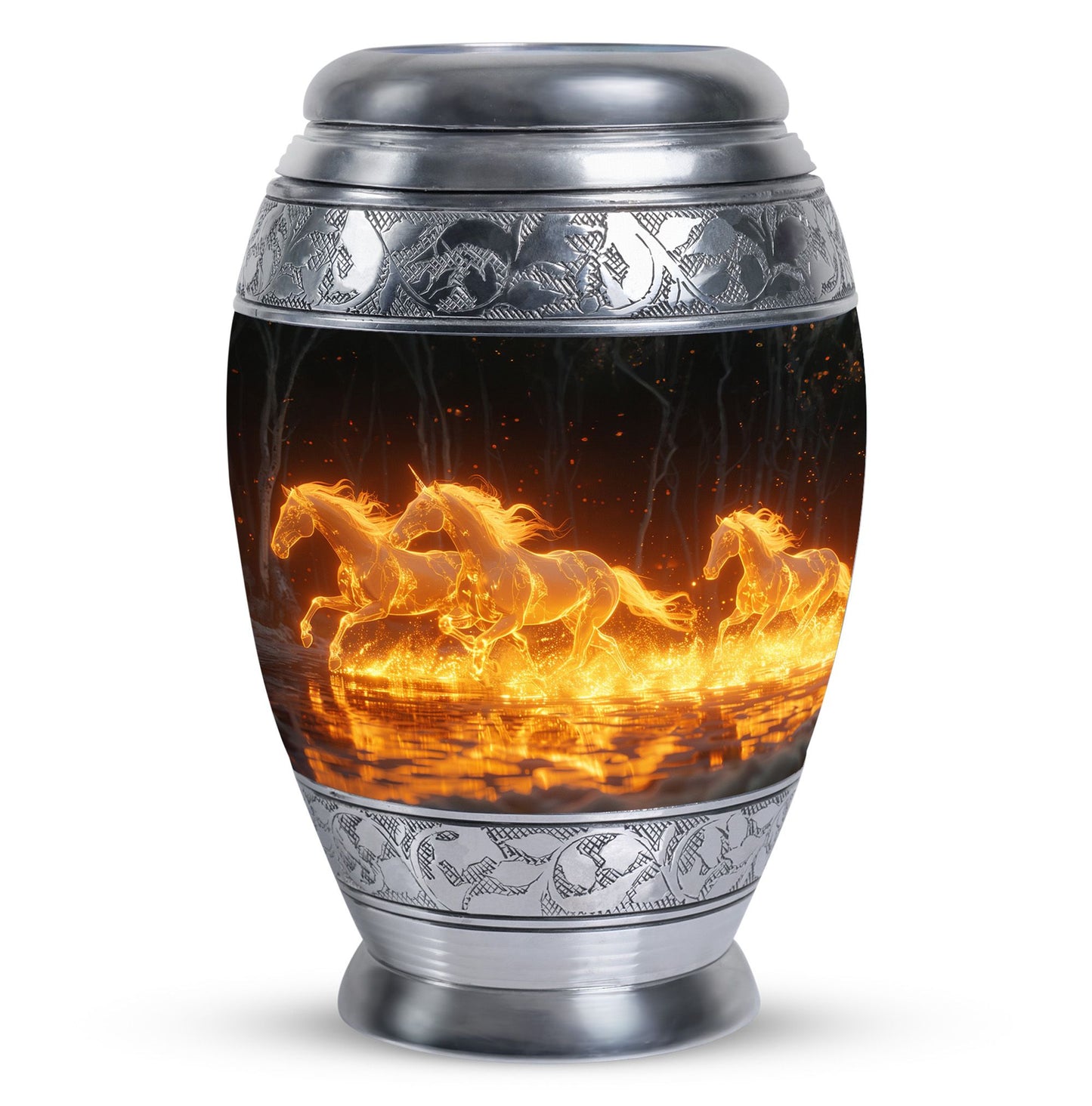 Personalized Horse Cremation Urn for Human Ashes - 10-inch, 200 cu in - Yatskia