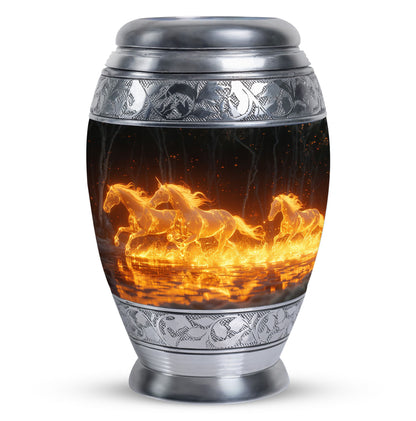 Personalized Horse Cremation Urn for Human Ashes - 10-inch, 200 cu in - Yatskia