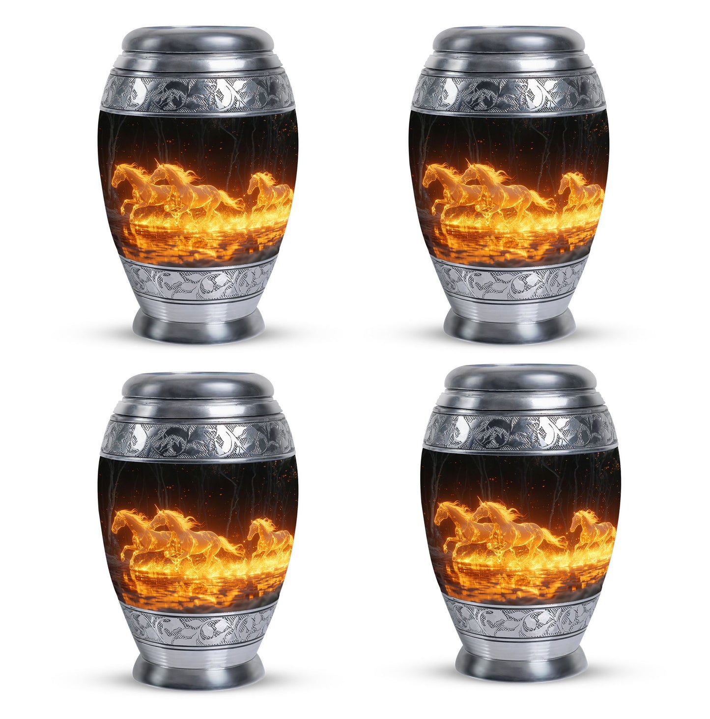 Personalized Horse Cremation Urn for Human Ashes - 10-inch, 200 cu in - Yatskia