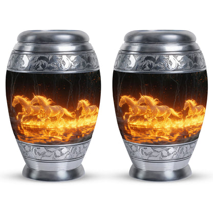 Personalized Horse Cremation Urn for Human Ashes - 10-inch, 200 cu in - Yatskia
