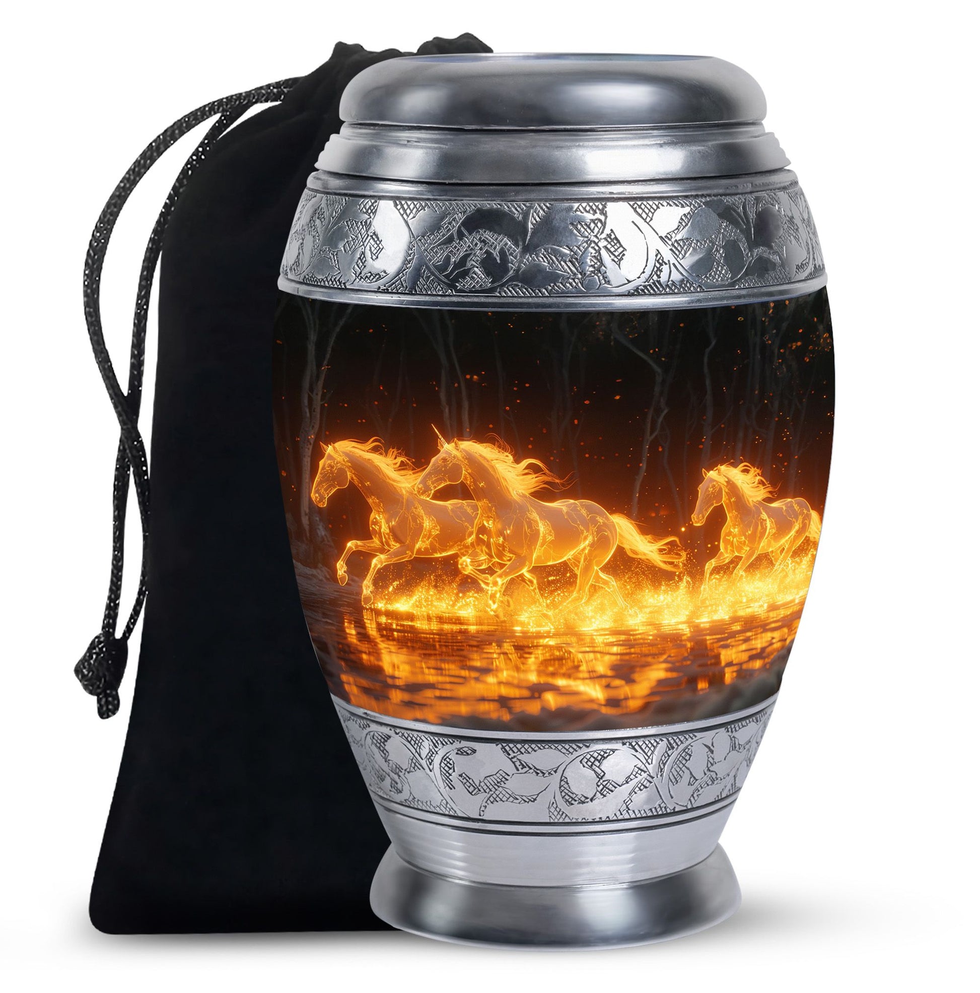 Luminous Ember Gallop Horse Cremation Urns For Human Ashes - Large Urn Mom
