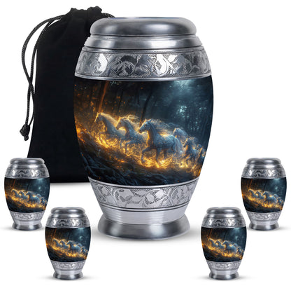 Personalized Horse Cremation Urn for Human Ashes - 10-inch, 200 cu in - Yatskia