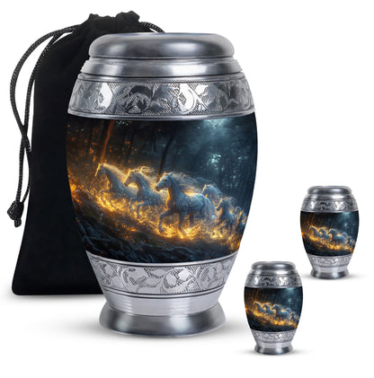 Personalized Horse Cremation Urn for Human Ashes - 10-inch, 200 cu in - Yatskia