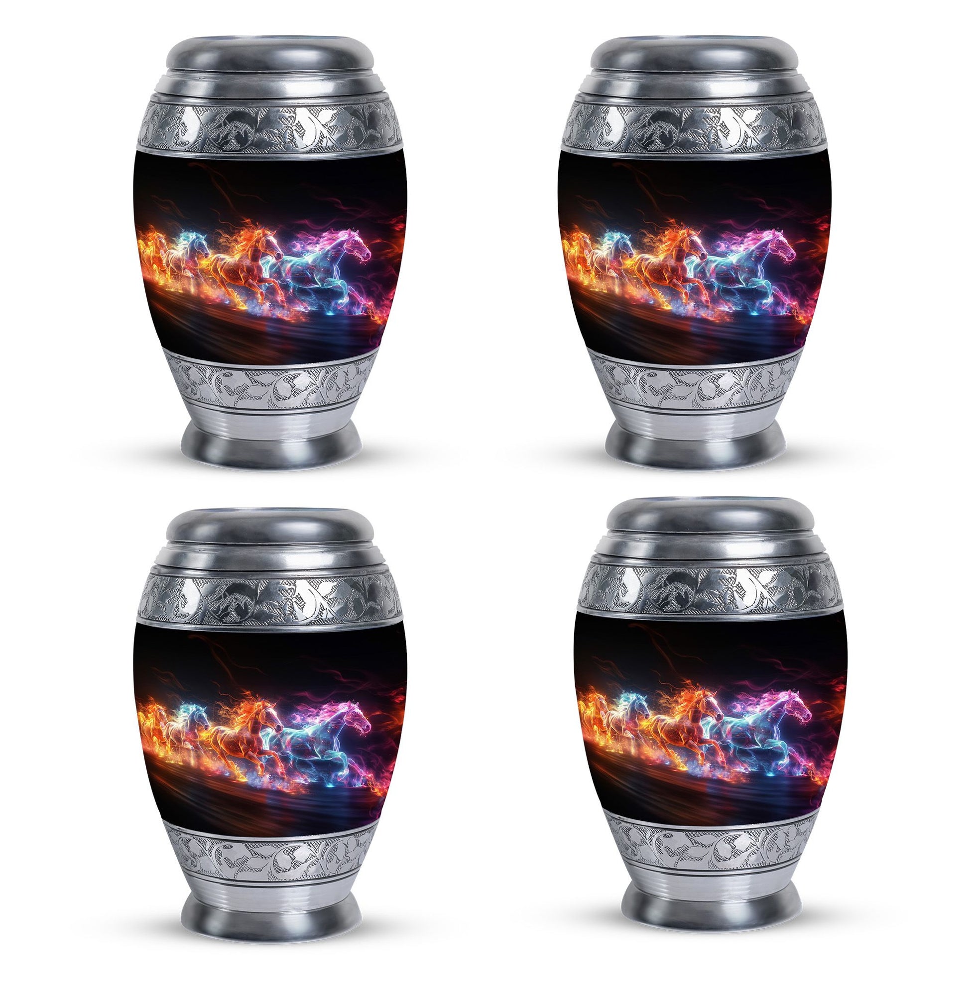 Running Horses Cremation Urns For Human Ashes - Burial Urns For Adult