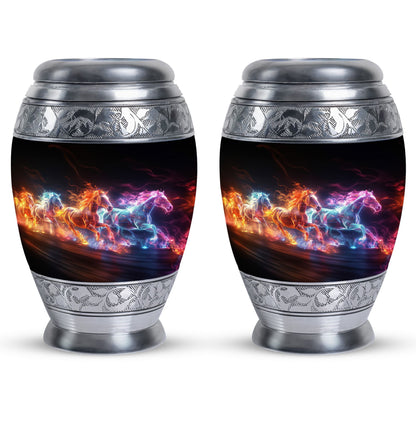 Personalized Horse Cremation Urn for Human Ashes - 10-inch, 200 cu in - Yatskia