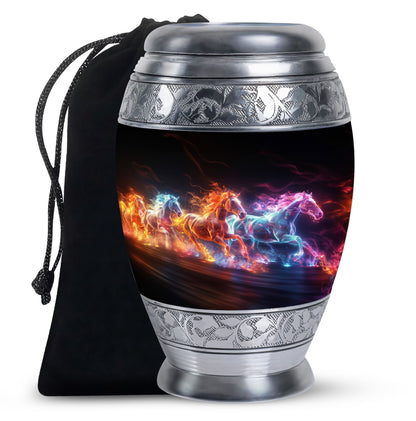 Personalized Horse Cremation Urn for Human Ashes - 10-inch, 200 cu in - Yatskia