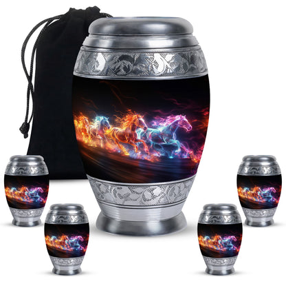 Personalized Horse Cremation Urn for Human Ashes - 10-inch, 200 cu in - Yatskia