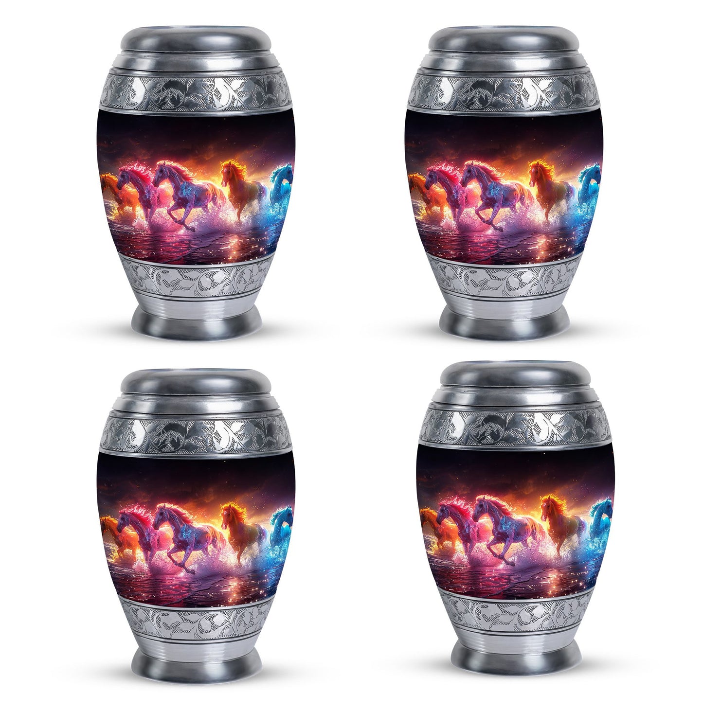 Personalized Horse Cremation Urn for Human Ashes - 10-inch, 200 cu in - Yatskia