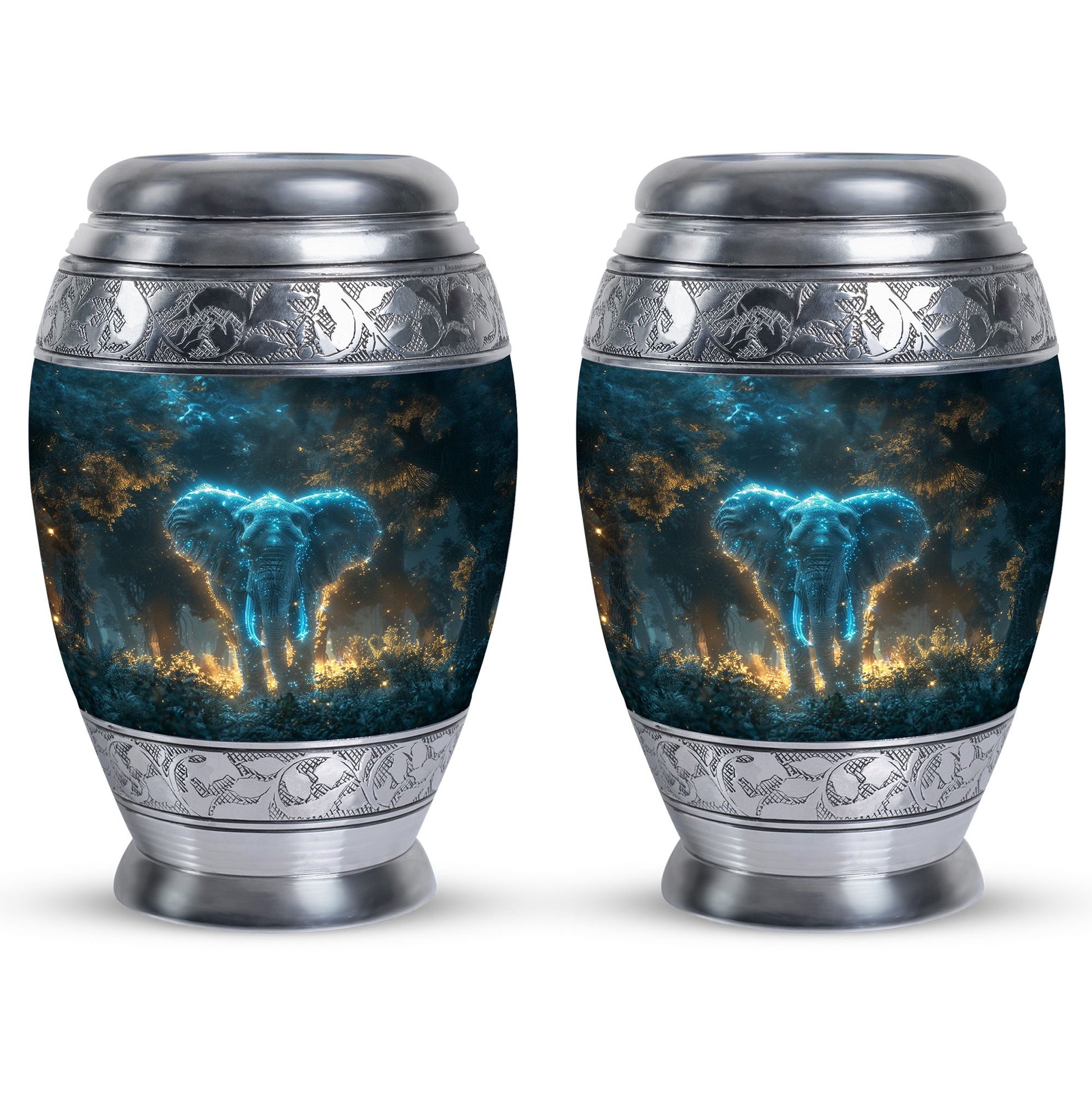 Blue Elephant Cremation Urn for Human Ashes - Cremation Urns For Adults