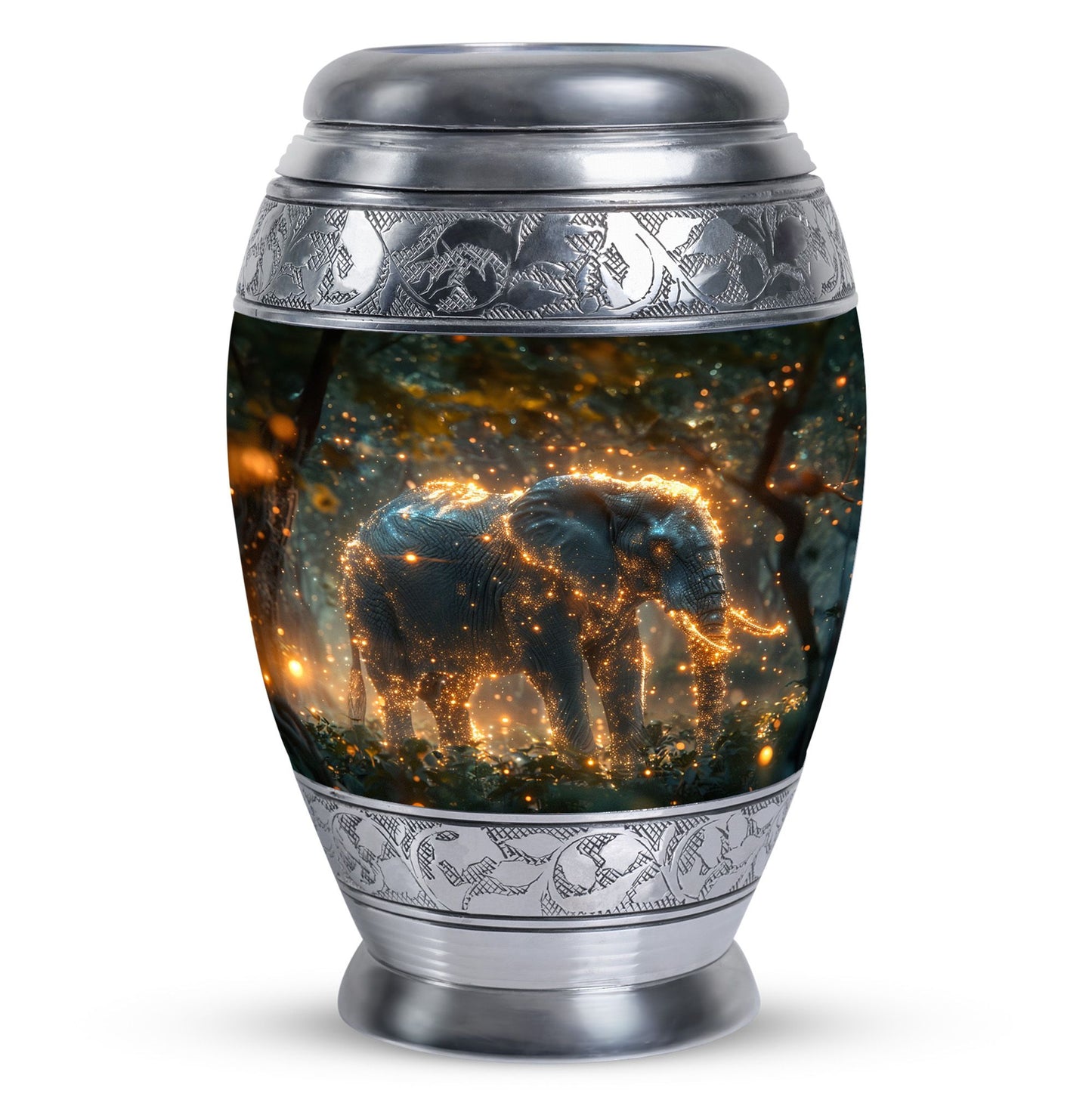 Personalized Elephant Cremation Urn for Men and Women - 10-inch, 200 cu in - Yatskia