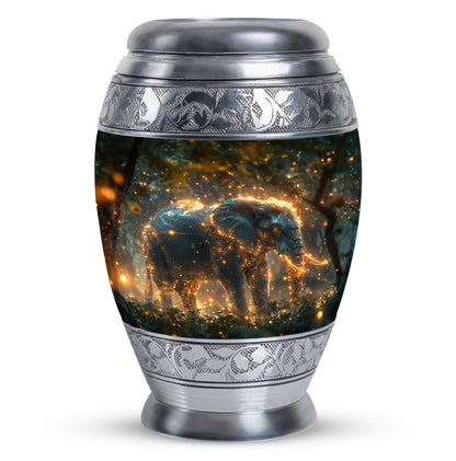 Personalized Elephant Cremation Urn for Men and Women - 10-inch, 200 cu in - Yatskia