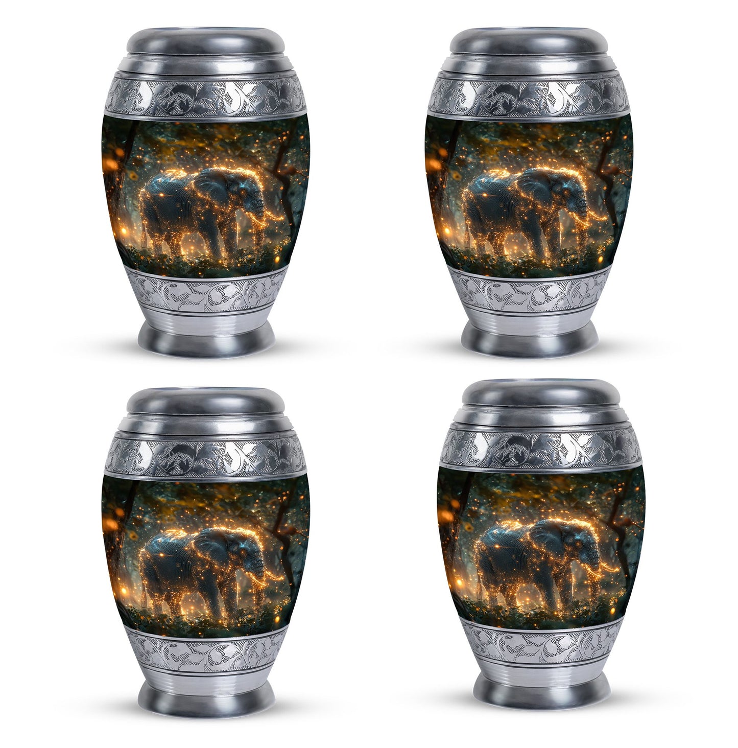 Personalized Elephant Cremation Urn for Men and Women - 10-inch, 200 cu in - Yatskia