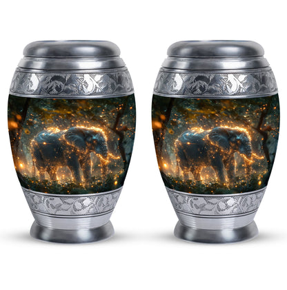 Personalized Elephant Cremation Urn for Men and Women - 10-inch, 200 cu in - Yatskia