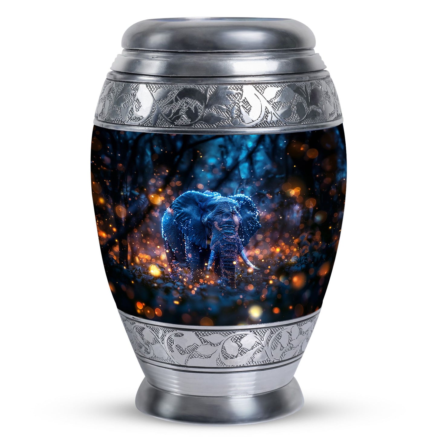 Personalized Elephant Cremation Urn for Human Ashes - 10-inch, 200 cu in - Yatskia