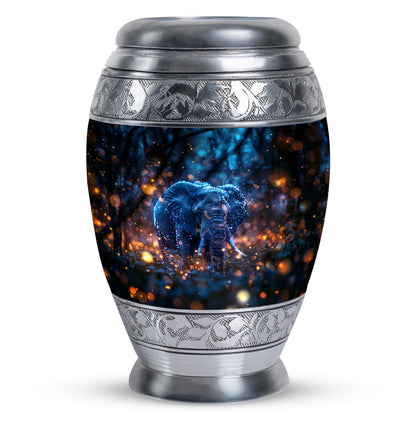 Personalized Elephant Cremation Urn for Human Ashes - 10-inch, 200 cu in - Yatskia