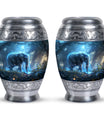 Blue Elephant Galaxy Cremation Urns For Human Ashes - Urns For Men & Women